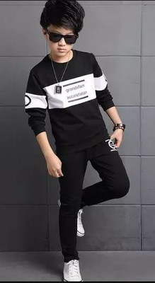 PY PINKYOU Boys Casual Pyjama Pyjama(Black)