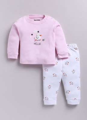 Smart Baby Baby Boys Casual T-shirt Pyjama(Blue, White)