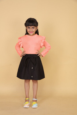 HouseOfCommon Girls Disney Princess Party(Festive) Skirt Top(Peach)