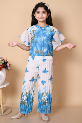 HouseOfCommon Girls Party(Festive) Top Pant(BLUE)