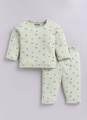 Smart Baby Baby Boys Casual T-shirt Pant(Green)