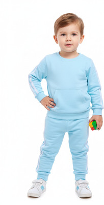 Chandrika Boys Casual T-shirt Track Pants(SKYBLUE)