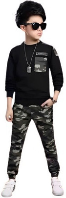 JEKESHVI Boys Party(Festive) T-shirt Pant(BLACK)