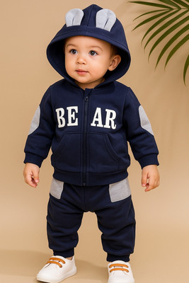 ARY Baby Boys & Baby Girls Casual Sweatshirt Track Pants(Navy Blue)