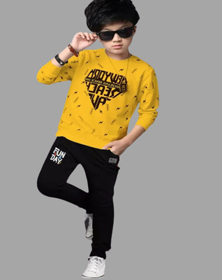 Ticoss Baby Boys & Baby Girls Casual T-shirt Track Pants(MASTURD)