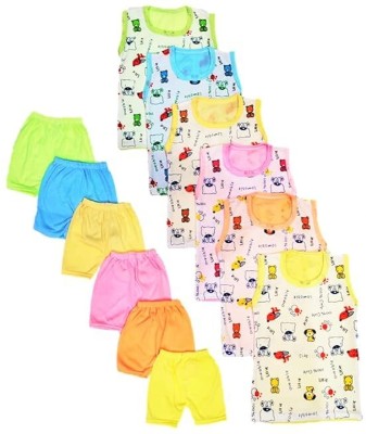 ZENATI Baby Boys & Baby Girls Casual Vest Shorts(Multi)