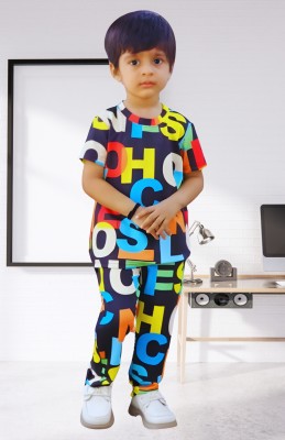 Dollico Boys Casual T-shirt Track Pants(ENGLISH)