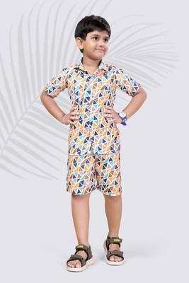 SEFVONA Baby Boys Party(Festive) Shirt Shorts(MULTI COLOR)