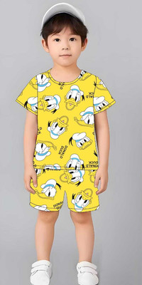 Fusion Boys & Girls Casual T-shirt Shorts(Yellow)