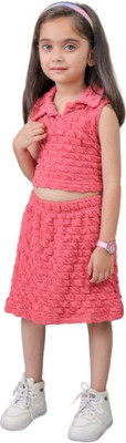 MiniMighty Baby Girls Casual Top Skirt(pink)