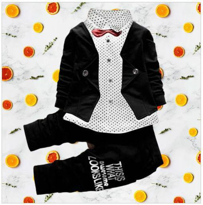 FashionInfinity Baby Boys & Baby Girls Disney Princess Party(Festive) Jacket Pant(black)