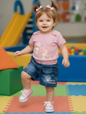 BABY'S DAY Baby Girls Casual Top Pant(Pink 10)