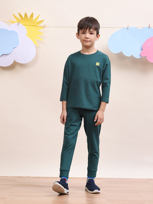 Spunkies Boys & Girls Casual Track Suit Track Pants(OLIVE)