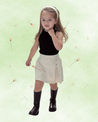 MENVVY Baby Girls Party(Festive) Top Shorts(BLACK)