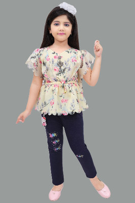 ROUNAK CREATION Girls Casual Capri Tunic(LEMON)