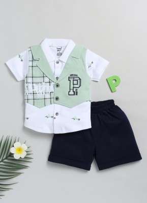 TOONYPORT Baby Boys & Baby Girls Casual Shirt Pant(Light Green)