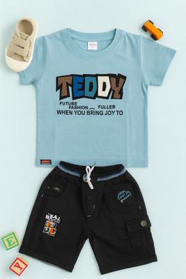 karnika Baby Boys Casual Shirt Shorts(Blue)