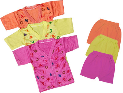 ReshmaaEnter Baby Boys & Baby Girls Casual T-shirt Shorts(D-1-3-6)