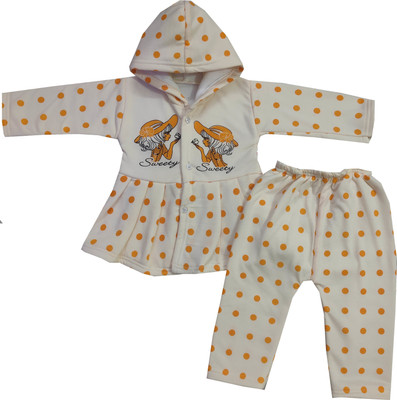 Siddhi Enterprises Baby Girls Casual Top Pyjama(BEIGE)