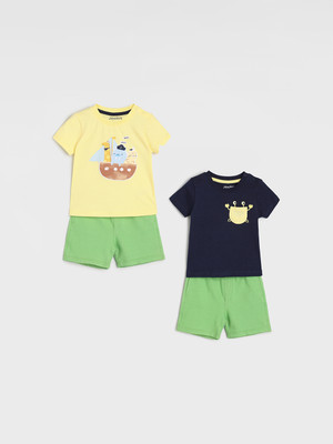 JUNIORS by Babyshop Baby Boys Casual T-shirt Shorts(Multicolor)