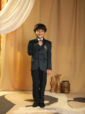 PRO ETHIC Kids Boys 5 Pcs Suit set Solid Boys Suit