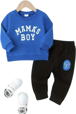 PSFLY Baby Boys & Baby Girls Casual T-shirt Pant(Blue)