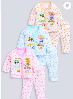 Shyamcollections Baby Boys & Baby Girls Casual T-shirt Pyjama(Multicolour)