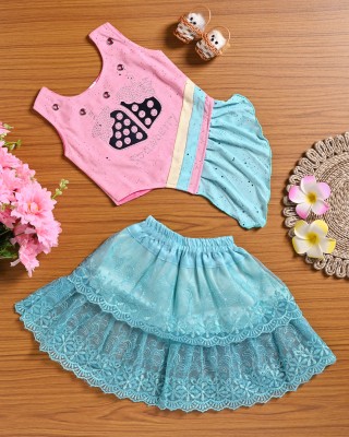 Nazrana Baby Girls Party(Festive) Dress Skirt(Pink)