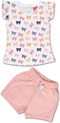 PSFLY Baby Girls Party(Festive) Top Shorts(PINK)