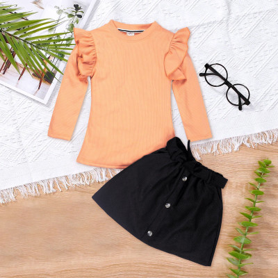 HouseOfCommon Baby Girls Party(Festive) Skirt Skirt, Top(Peach)