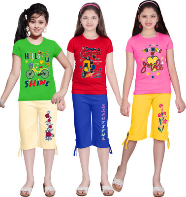 KS KOARRA Girls Casual T-shirt Track Pants(106 MULTICOLOURRS)