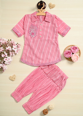A Kasis Dresses Baby Girls Party(Festive) Top Pant(PINK)