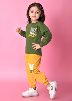 GLAMOUR WORLD GARMENTS Baby Boys & Baby Girls Mickey Casual Sweatshirt Sweatpant(GREEN)