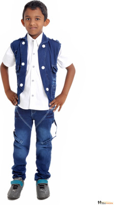 Aceline Boys Party(Festive) Shirt Pant(Dark Blue)