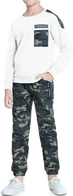 ANIKA CREATION Boys Casual T-shirt Pant(White)