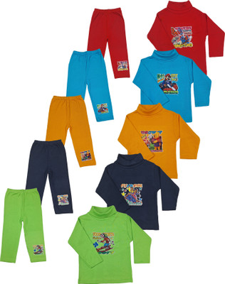 JEEV Baby Boys & Baby Girls Casual T-shirt Pant(Multicolour)