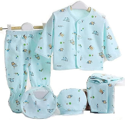 Vadhavan Baby Boys & Baby Girls Casual Vest Pyjama(LIGHT BLUE)