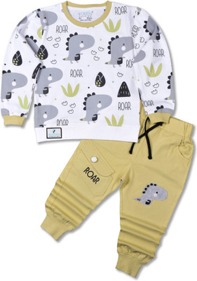 Worton Fashion Boys Casual T-shirt Pant(Chicku)