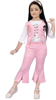 Hipposippo Girls Party(Festive) Top Pant(PINK)