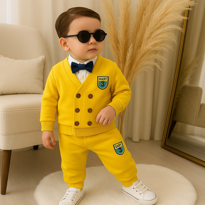 Procyon Baby Boys Casual Waistcoat Pant(yellow)
