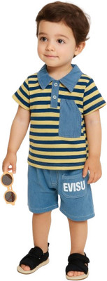 MiniMighty Baby Boys Casual T-shirt Shorts(YELLOW)