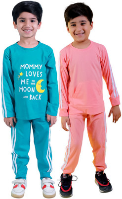 Chandrika Boys Casual T-shirt Trouser(ROSE_SEAGREEN)