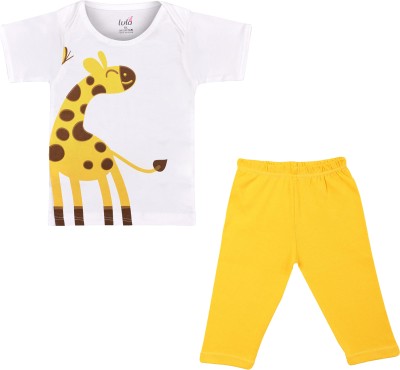 LULA Baby Boys & Baby Girls Casual T-shirt Pant(Multicolor)