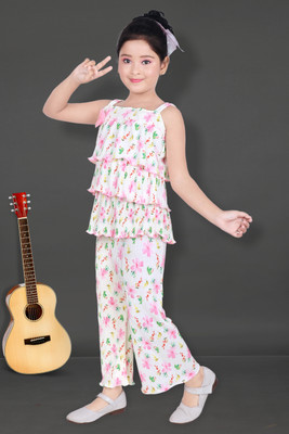 LYZOOENTERPRISE Girls Party(Festive) Dress Pyjama(PINK)