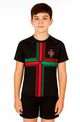 Ryze Boys & Girls Casual T-shirt Shorts(Black)