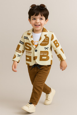 Shirazi Kids Boys Casual Jacket Trouser(MULTICOLOUR)