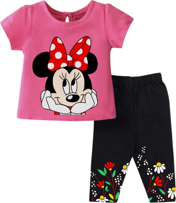 FASTCRY Baby Girls Casual Top Pant(Pink)