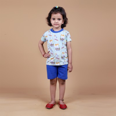 MATRIKA Baby Boys & Baby Girls Casual T-shirt Shorts(Multicolor)