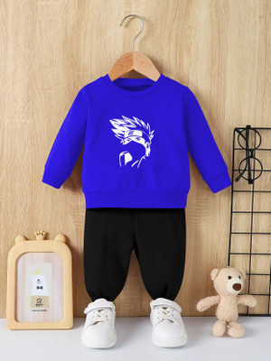 RetroTees Baby Boys Casual T-shirt Track Pants(Blue)