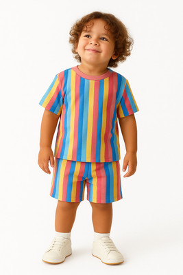 Kryvyn Boys & Girls Casual T-shirt Shorts(rainbow)